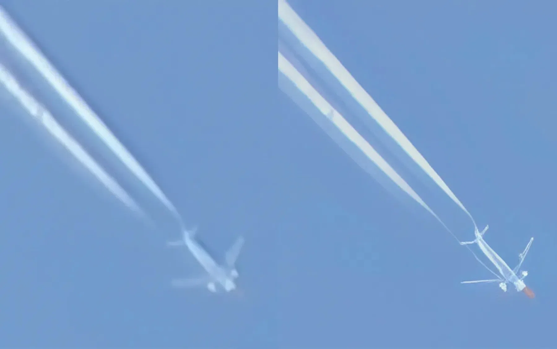 Links: 100x zoom zonder AI. Rechts: 100x zoom met AI